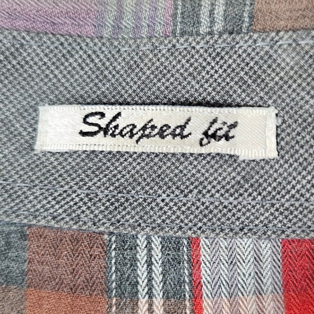Bugatchi Uomo Shaped Fit Men's XL Plaid L/S ButtonUp Shirt Embroidered Crest - Picture 5 of 8